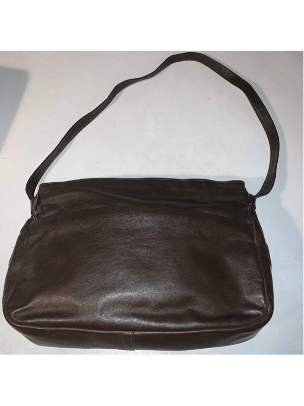Women's Unbranded Brown Leather Shoulder Bag One Size